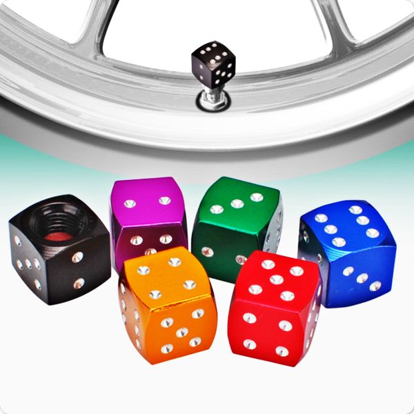 

4pcs fun dice car wheel valve nozzle caps covers fiets ventieldopjes for accent i30 i35 santa fe solaris elantra parts