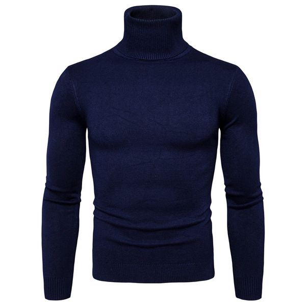 

2019 2020 casual winter high neck warm sweater men turtleneck brand mens sweaters slim fit pullover men knitwear male double collar, Black;red