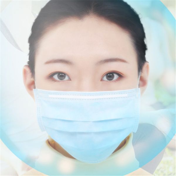 

одноразовая маска dhl бесплатная доставка пылезащитный и дышащий 3 слоя нетканый анти-туман дышащий унисекс высокое качество