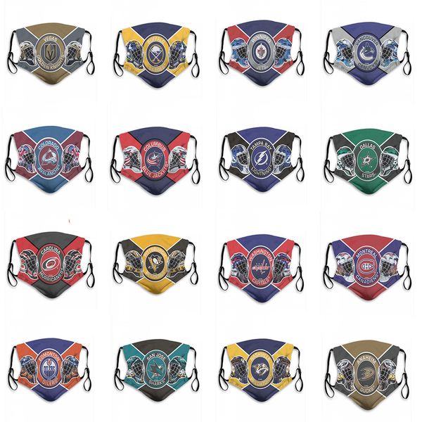 

2020 new 5-layer protective mask ice hockey team blues coyotes rangers bruins predators capitals hurricanes stars jets sabres goldenknights