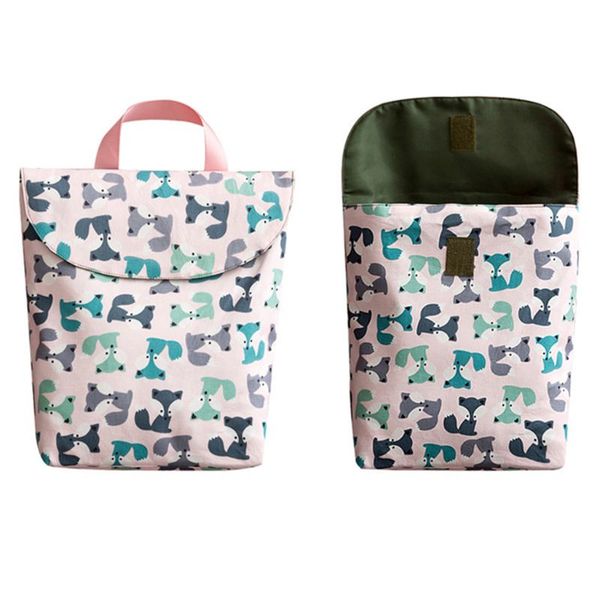 

infant diapers storage bag cartoon printed portable reusable nappies organizer xxfe