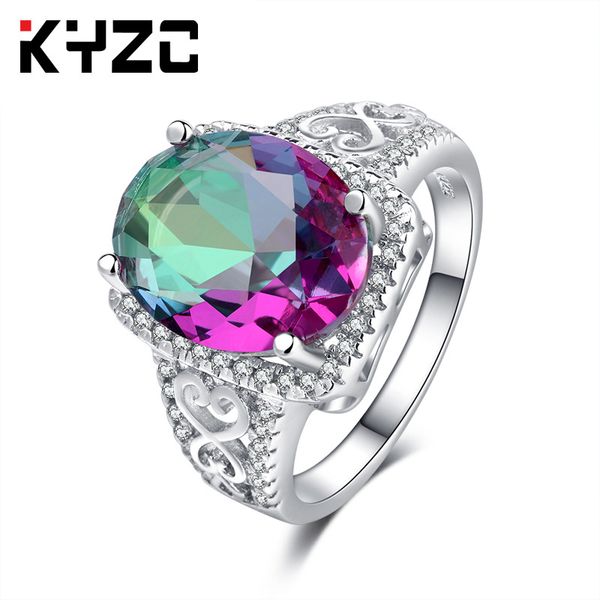 

new source ring classic creative high-end seven-color zircon precision diamond-inlaid copper ring, Golden;silver