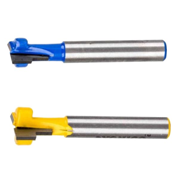 

2шт 1/4 "хвостовик замочная скважина т-образный слот деревообрабатывающий резак фреза 3/8" и 1/2 " набор