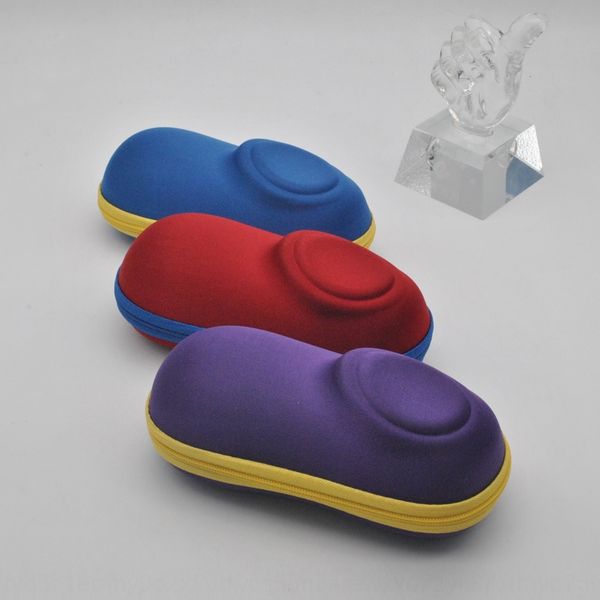 

children's special zipper box sun frame children's box color random delivery glasses case glasses case, Blue
