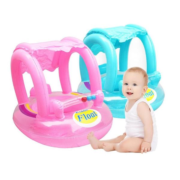 

inflatable kids floats seat cushion sunshade baby's seat children tube swimming pool accessories