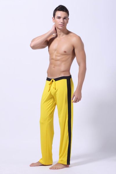 

new men's casual white sport fitness home cotton trousers running training straight clothes custom-made, Black;brown