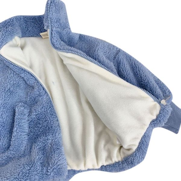 

new children lamb coat soft cute solid color cotton thicken high collar zipper warm outerwear children jacket, White