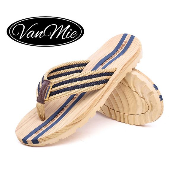 

vanmie summer flip flops men beach flip-flops summer men slippers shoes casual flip flops rubber beach slippers, Black