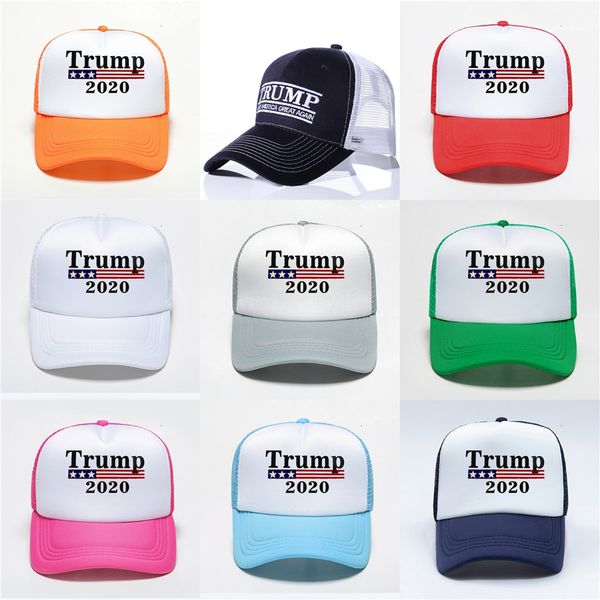 

make america great again caps donald trump 2020 slogan with usa flag cap adjustable baseball hat sports hats red blue black white grey m5 #8, Blue;gray