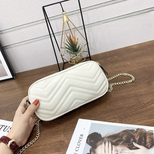 

new 2020 fashion chain rhombus crossbody shoulder bag leather female bag small