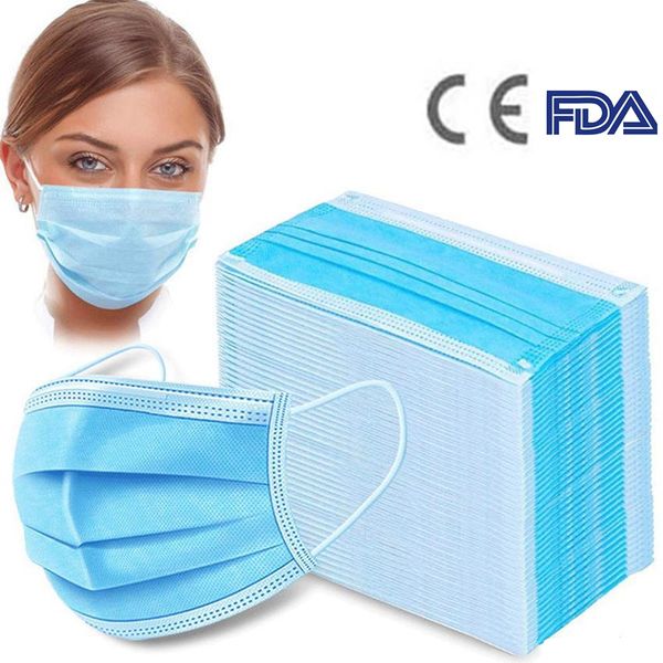 

disposable surgical face masks thick 3-layer masks with earloops for salon, home use comfortable in stock mask