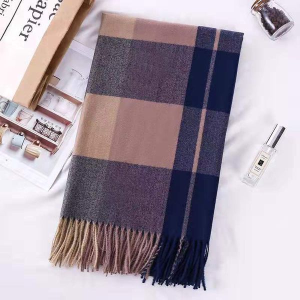 

2020 зима поддельный кашемир плед шарф плед моды new classic british plaid женщины хлопок кашемира шарф для женщин осень и зима, Black;white