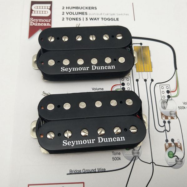 

new Seymour Duncan pickups SH-4 JB SH-2n Jazz Hot Rodded Humbucker Black Guitar Pickup one Set