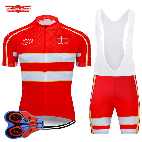 

2019 pro team danmark cycling jersey 9d bib set mtb uniform bicycle clothing quick dry bike clothes wear ropa ciclismo gel pad, Black;blue
