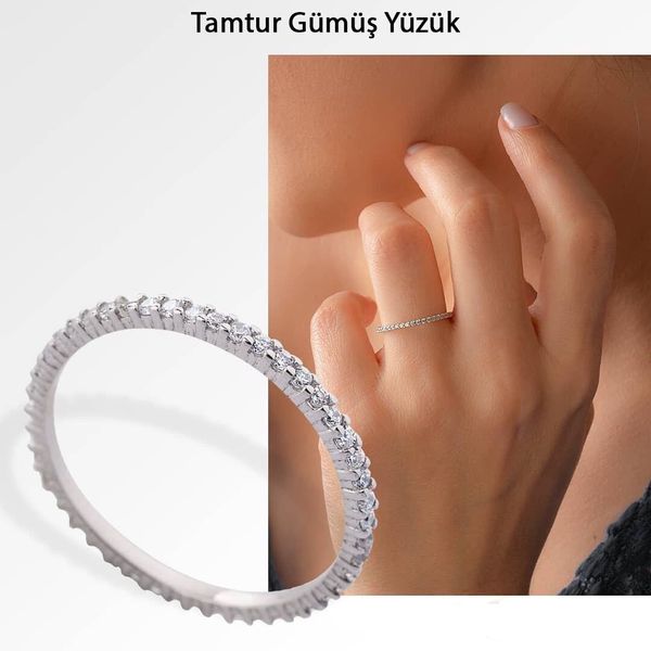 

the slim single row tamtur stone silver ring, Golden;silver