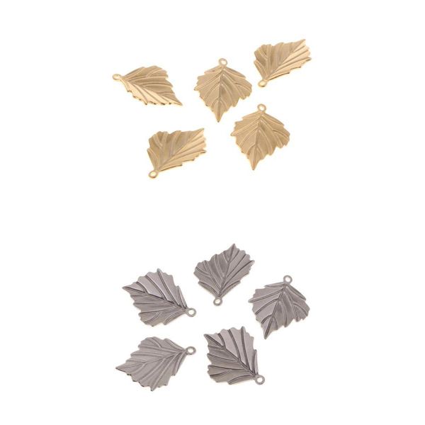 

10 pieces maple leaf charms pendants pendants for jewelry making, Black