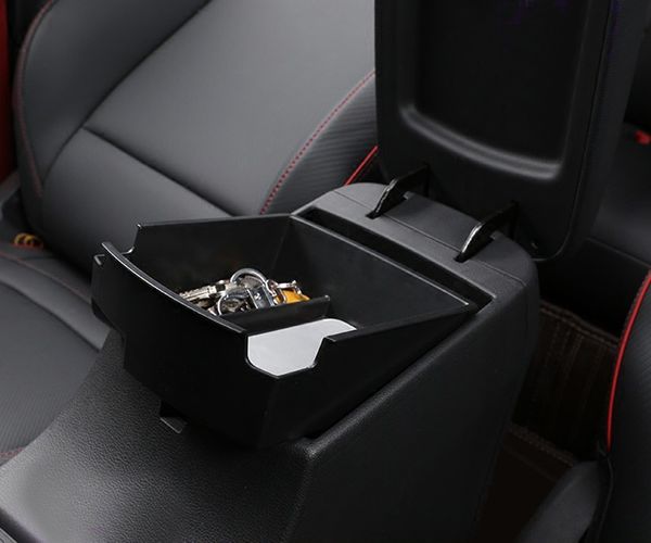 

car styling accessories 1pcs plastic interior armrest storage box organizer case container tray for hyundai kona 2017 2018