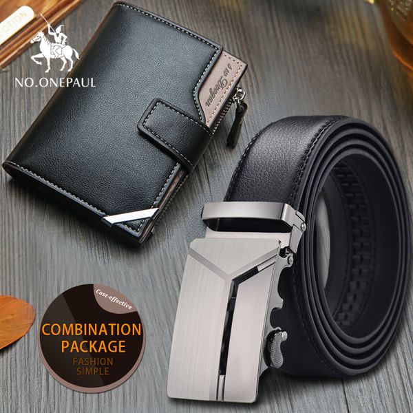 

set/sets suit wallet male automatic buckle belts for authentic girdle trend men belts ceinture fashion jean belt high, Black;brown