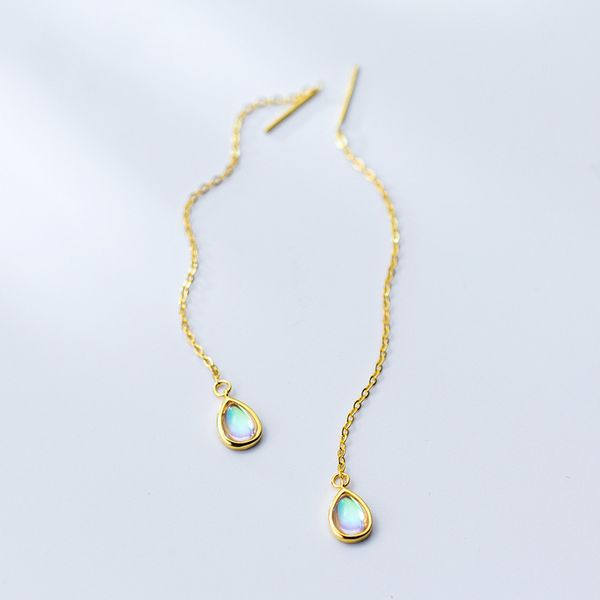 

bbabydxudzhi 925 sterling silver mermaid tears gradient crystal dangle earrings for fashion women lady girls jewelry gift