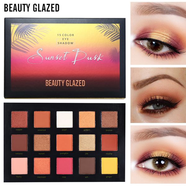 

beauty glazed 15 цветная палитра теней для век макияж долговечные матовые тени для век легко носить макияж палитра