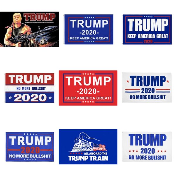 

50 1pcs 90*150cm donald john trump amercia flags polyester head metal grommet personality decortive trump banner flag h0530 #657