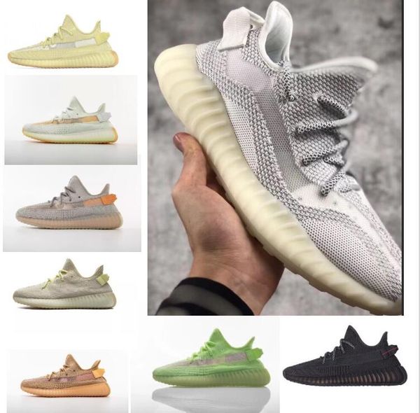 

With box new relea e v3 tatic white running hoe kanye we t fa hion de igner men women ca ual port trainer u ize 36 45