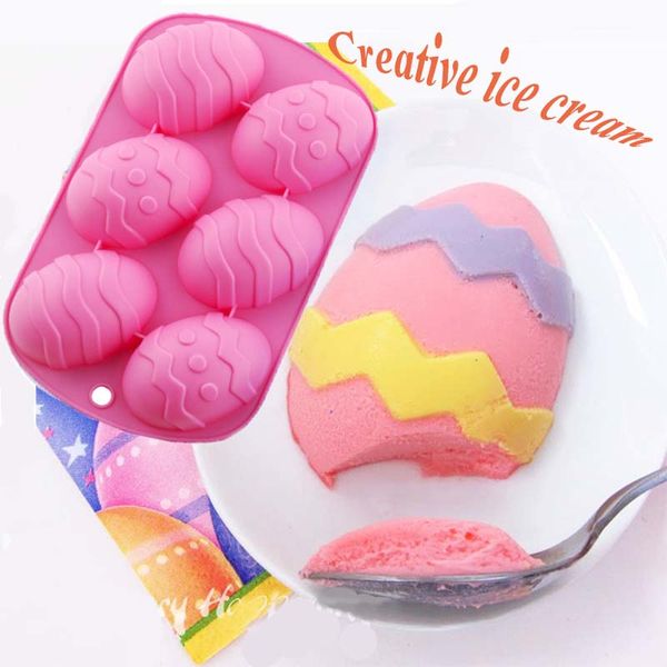 

diy easter egg cake mold silicone bakeware dessert gadget cake decor soap tool candy ice trays chocolate mold dropship