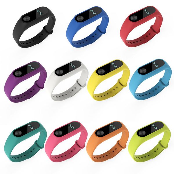 

tpu replacement wristband bracelet bangle watchband for mi band 2, Black;brown