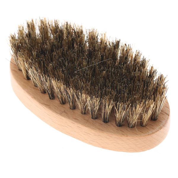 Men Face Hair Cleaning Brush Moustache Oval Beard Shaving Massage