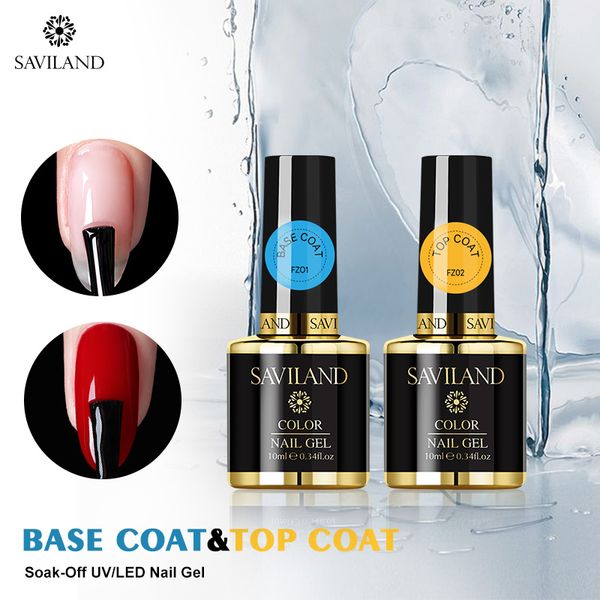 

saviland 10ml base coat uv gel nail polish soak off primer gel lacquer glue no wipe coat for nails art design salon, Red;pink