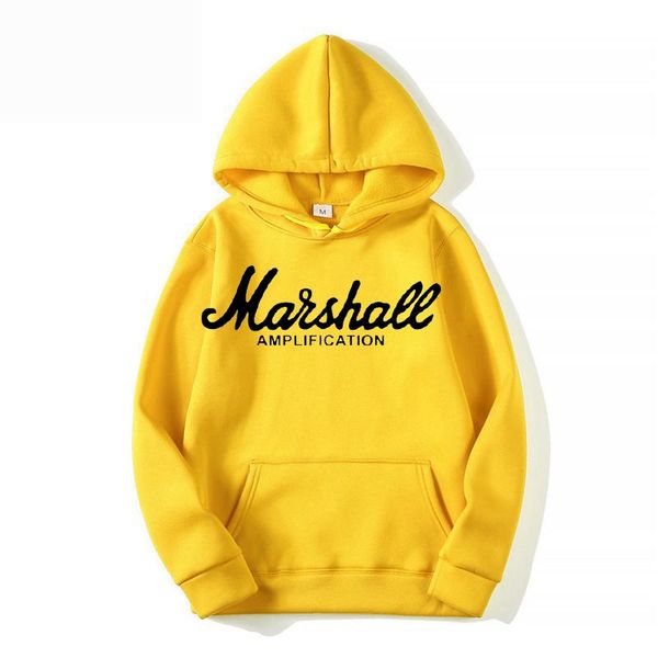 

marshall men's hoodie ladies vocal street clothing hip hop men's hooded clothing sweatshirt, Black
