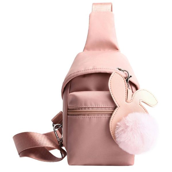 

crossbody bag for women 2020 handbag outdoor nylon hairball zipper messenger bag chest waist mini purse streetwear
