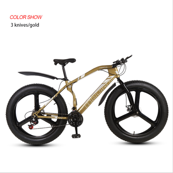 

snowmobile atv 26 inch double disc brake wide tire cross-country variable speed bicycle mountain bike