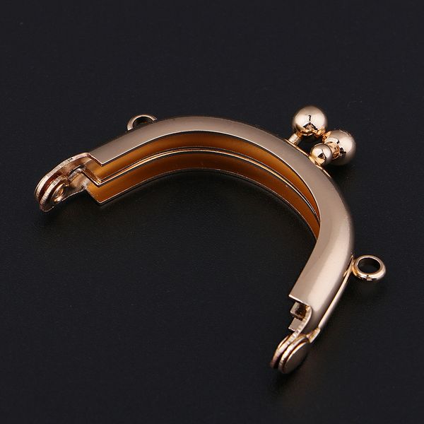 

винтажный стиль металлический арка рамка поцелуй застежка блокировки ручки круглые для diy сумки аксессуары монеты, Black