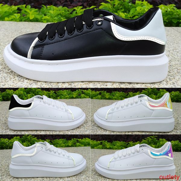 

2020 мужская женская белый черный светоотражающий 3 м мода бальное платье повседневная обувь кожа золотой обуви хвост платформы роскошные ту