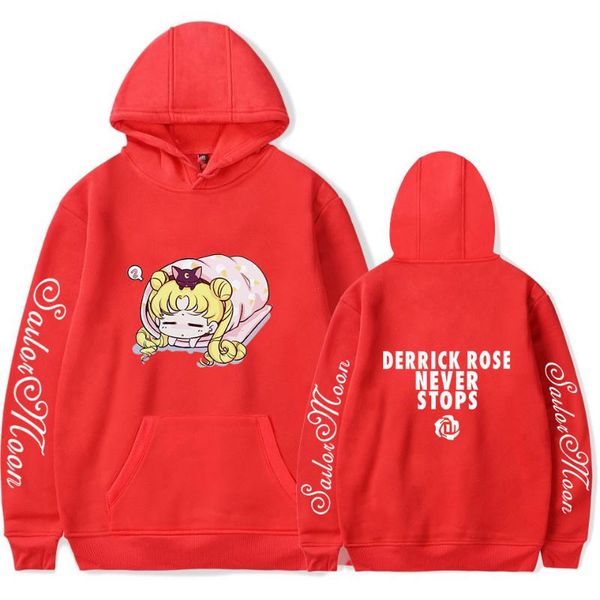 

new sailor moon hoodies men women all-match sweatshirts hooded popular pullovers boys girls hoodie casual streetwear clothes, Black