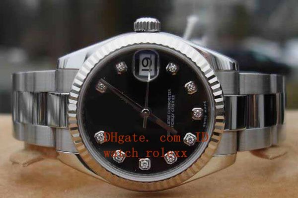 

mens datejust 178274 31mm mid size black asia 2813 automatic mens watch mens sport watches, Slivery;brown