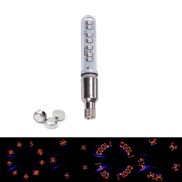

1pc bike spoke light a114 waterproof colorful 15 patterns led tire light bike wheel valve for bicycle decoration