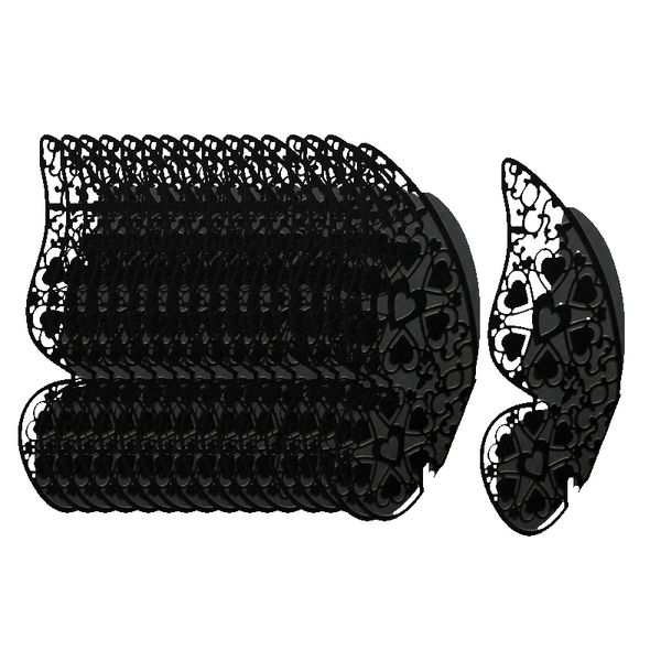 

generic 50pcs hollow butterfly hearts table name place cards wedding party decoration black