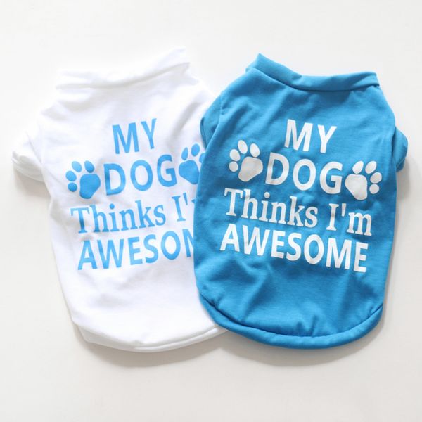 

printed pet cat dog vest t-shirt spring/summer cotton dog clothes for small dogs cats chihuahua pug shirts puppy clothing