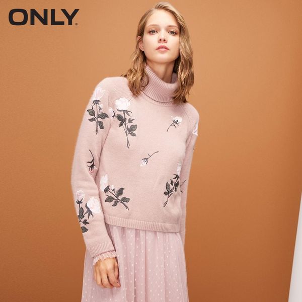 

only2018 autumn new high collar slim sweater women | 118313563, White;black