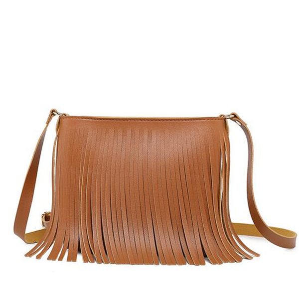 

new shoulder bags for women tassel pu shoulder storage bag female beveled square package fashion organizer crossbody handbags