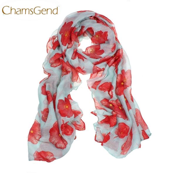 Wrap Shawl Blue Poppy Scarf Scarves