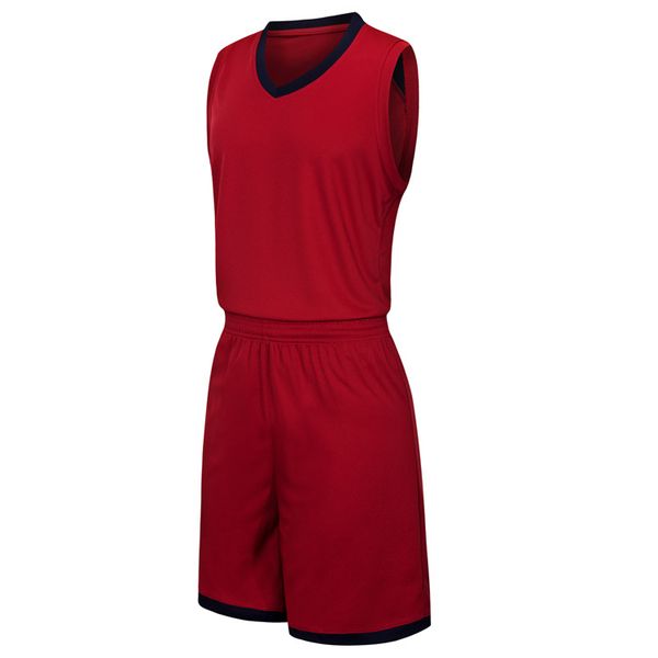 

2019 new blank basketball jerseys printed logo mens size s-xxl price fast shipping good quality dark red dr003aa1n, Black;red