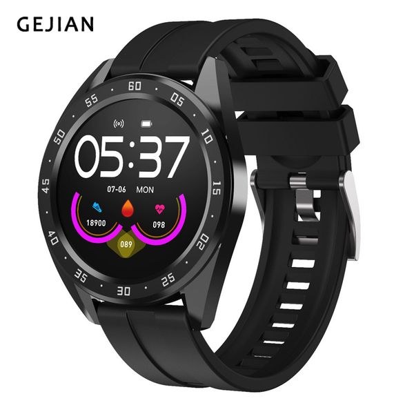 

gejian new smart watch men women heart rate blood pressure fitness tracker ip67 waterproof 4.0 bluetooth smartwatches android io, Slivery;brown