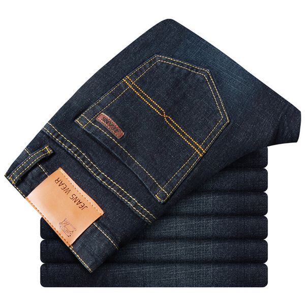 

2019 new spring summer autumn cotton jeans men blue black denim trousers soft mens pants men's fashion large big size 38 40,815