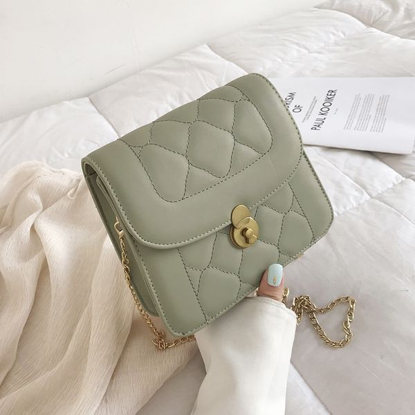 

women's bag 2020 new chain small square bag linge embroidery thread women's shoulder messenger wholesale