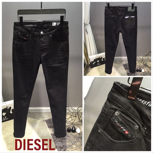 

20ss new mens designer jeans tie dye fashion side stripe stretch jeans skinny spliced ripped stree denim pants us size, Blue