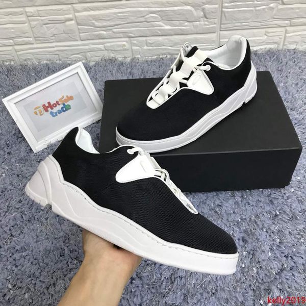 

b17 chunky sneaker grey canvas and white calfskin men women luxury runner shoe classical b17 shoes wholesale