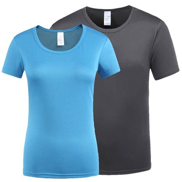 

men women lovers spring summer outdoor camping hiking trekking jogging yoga sport short sleeve quick-drying ventilation clothing, Gray;blue